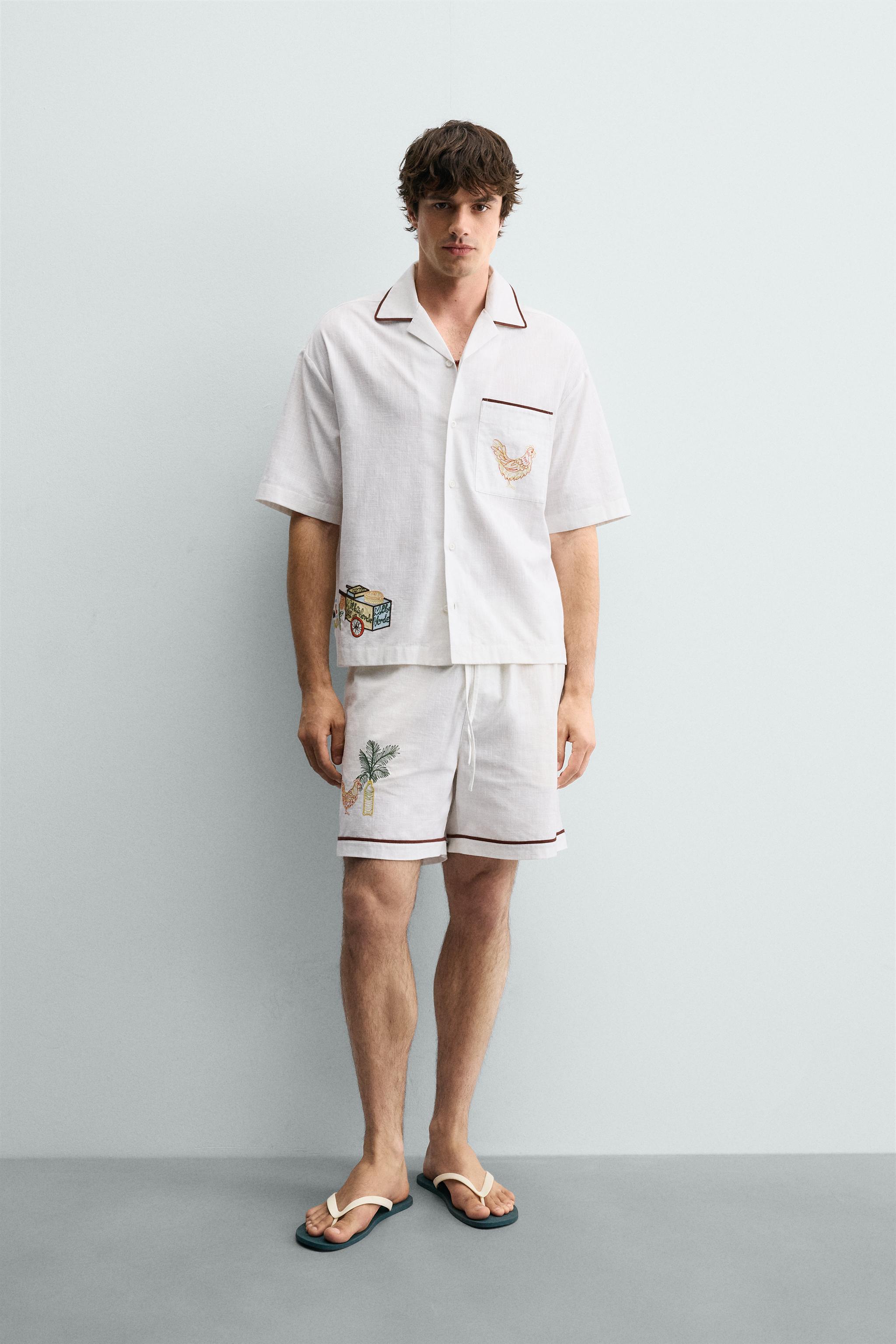RELAXED FIT EMBROIDERED SHIRT